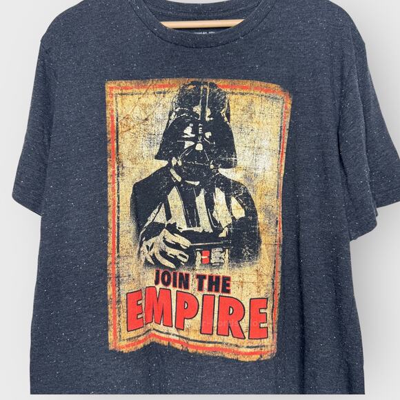 Darth Vader Join Empire T-Shirt XL Grey Speck | Star Wars Graphic Tee Sith Core - Picture 3 of 4